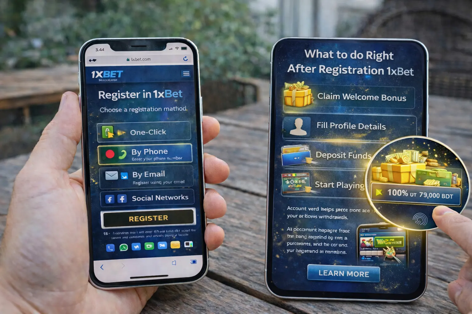 What to do Right After Registration 1xBet