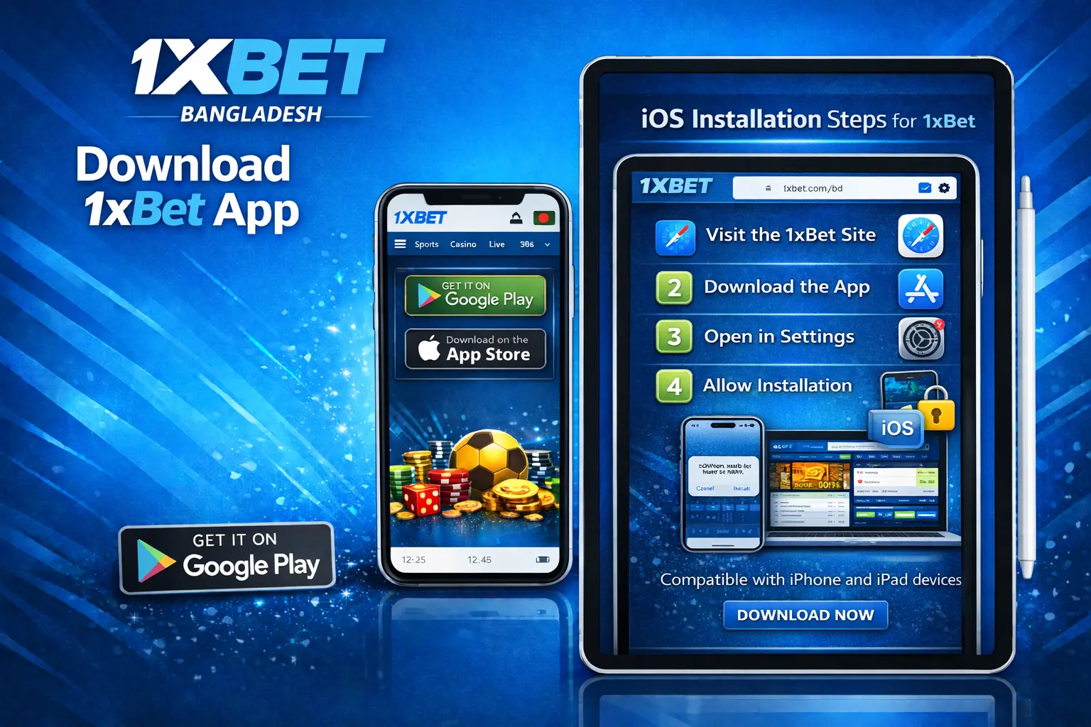 iOS Installation Steps for 1xBet in Bangladesh – iPhone Setup Guide